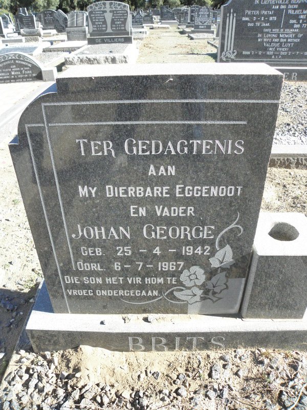 BRITS Johan George 1942-1967
