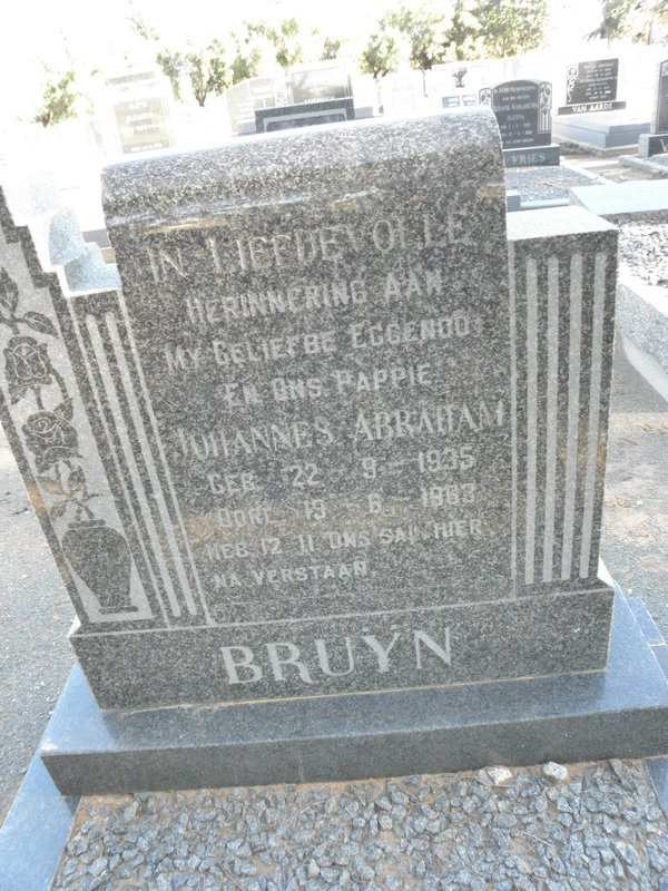 BRUYN Johannes Abraham 1935-1963