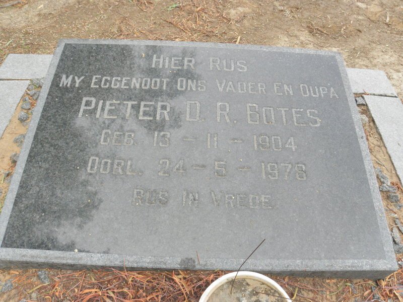 BOTES Pieter D.R. 1904-1978