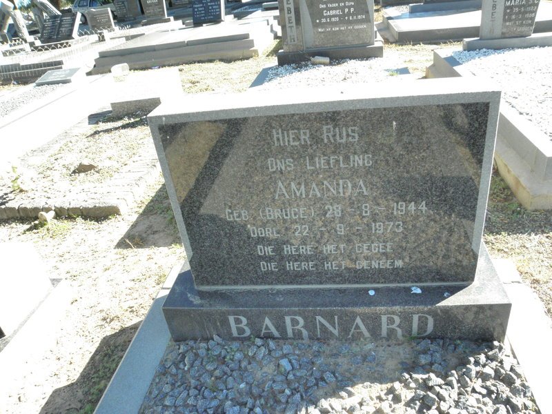 BARNARD Amanda nee BRUCE 1944-1973