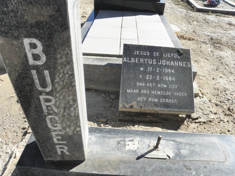 BURGER Albertus Johannes 1984-1984