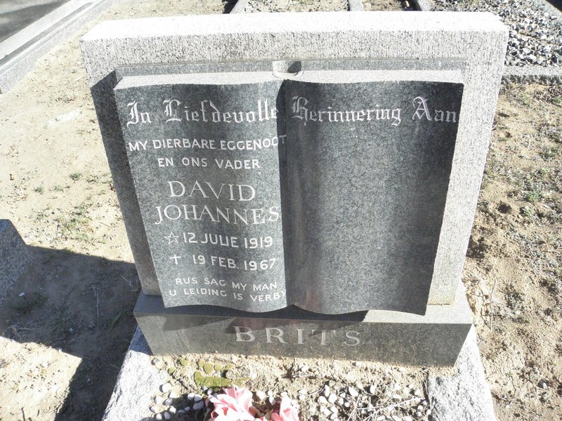BRITS David Johannes 1919-1967