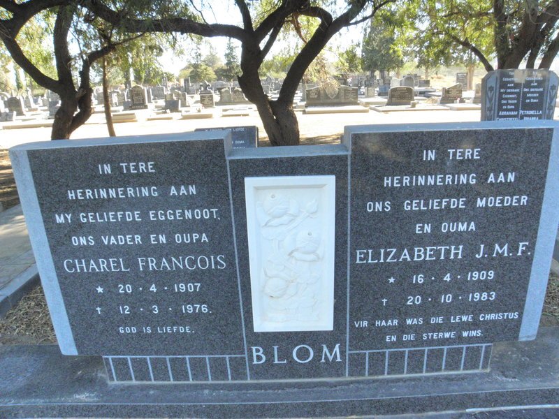 BLOM Charel Francois 1907-1976 &amp; Elizabeth J.M.F. 1909-1983