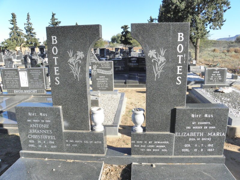 BOTES Antonie Johannes Christoffel 1914-1997 &amp; Elizabeth Maria DE BRUYN 1912-1987