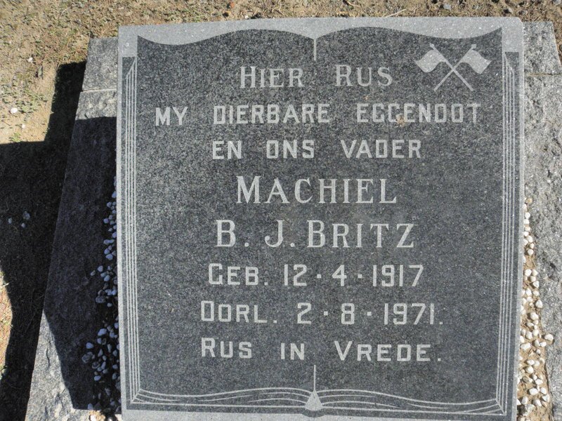 BRITZ Machiel B.J. 1917-1971