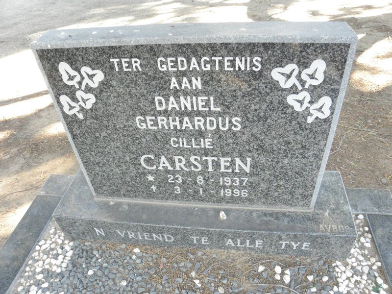 CARSTEN Daniel Gerhardus 1937-1996