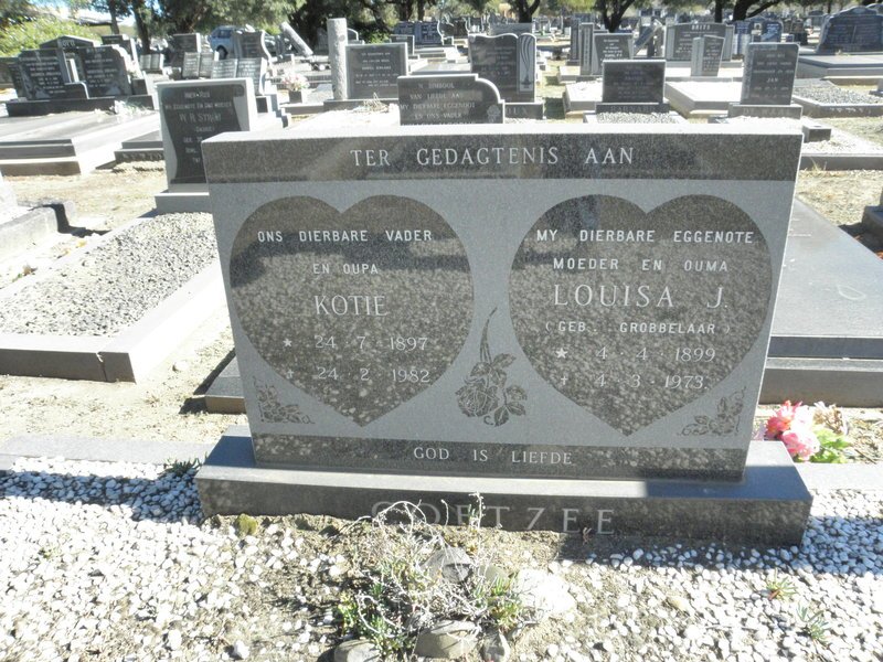 COETZEE Koti 1897-1982 &amp; Louisa J. GROBBELAAR 1899-1973