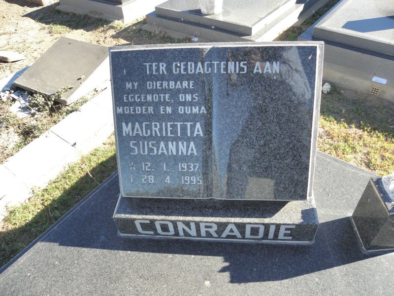 CONRADIE Magrietta Susanna 1937-1995