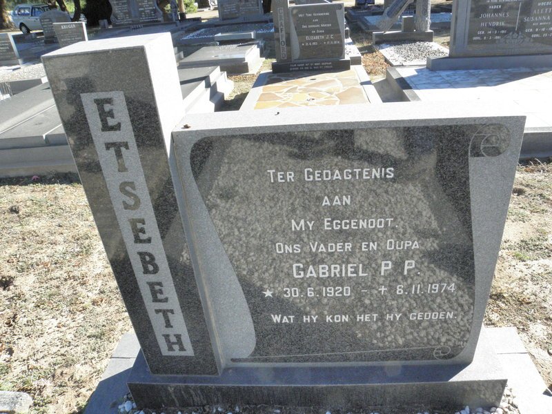 ETSEBETH Gabriel P.P. 1920-1974