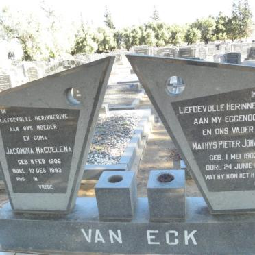 ECK Mathys Pieter Johannes, van 1903-1963 &amp; Jacomina Magdelena 1906-1993