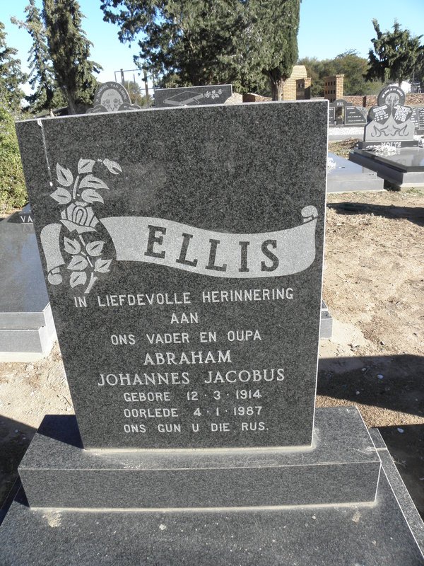 ELLIS Abraham Johannes Jacobus 1914-1987