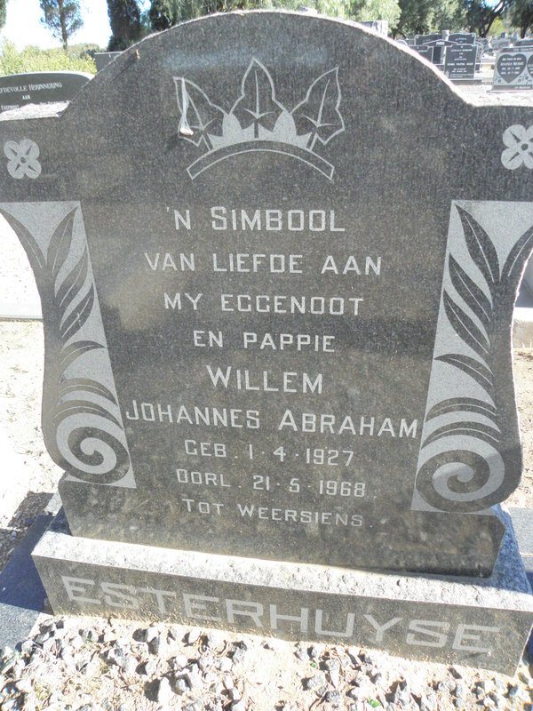 ESTERHUYSE Willem Johannes Abraham 1927-1968