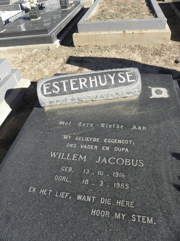 ESTERHUYSE Willem Jacobus 1916-1985