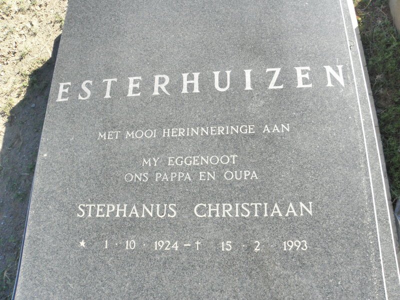 ESTERHUIZEN Stephanus Christiaan 1924-1993