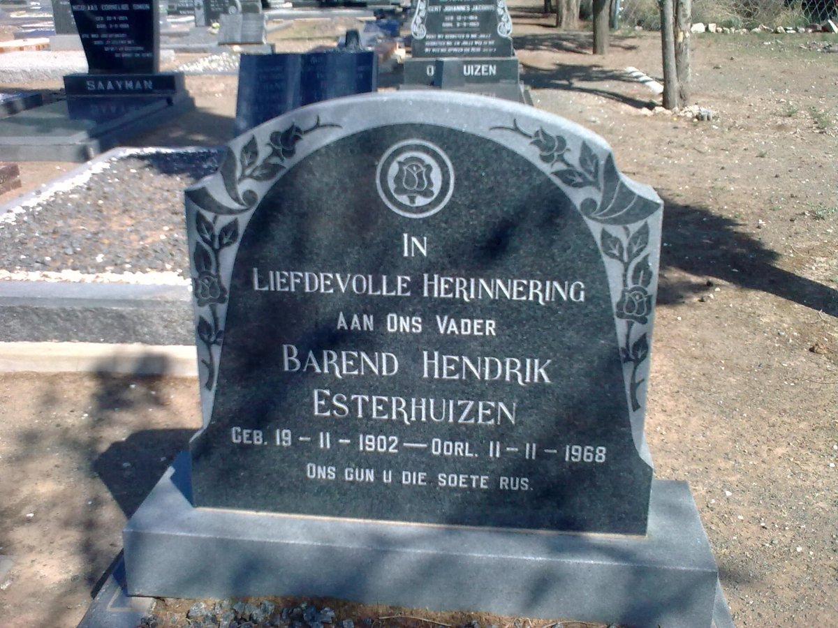 ESTERHUIZEN Barend Hendrik 1902-1968