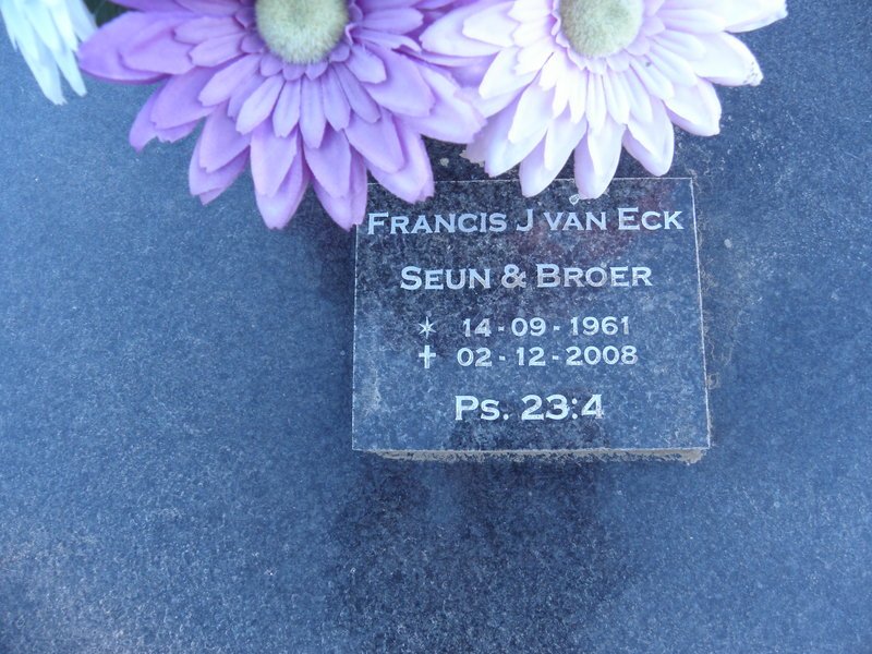 ECK Francis J., van 1961-2008