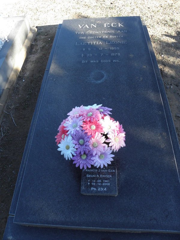 ECK Laetitia Leonie, van 1955-1978 :: VAN ECK Francis J. 1961-2008