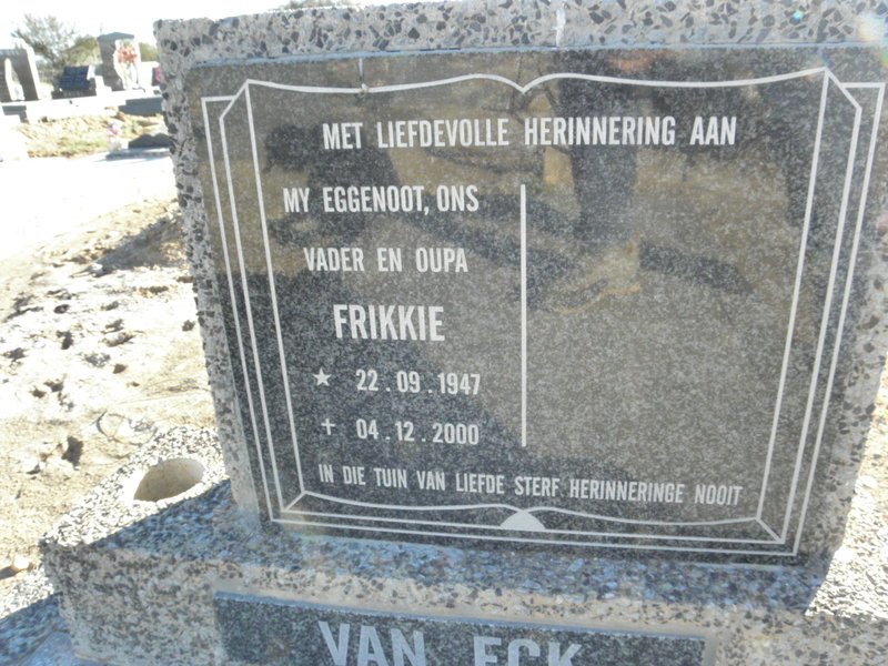 ECK Frikkie, van 1947-2000