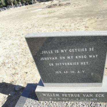 ECK Willem Petrus, van 1902-1976