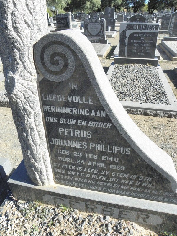 GERBER Petrus Johannes Phillipus 1940-1969 