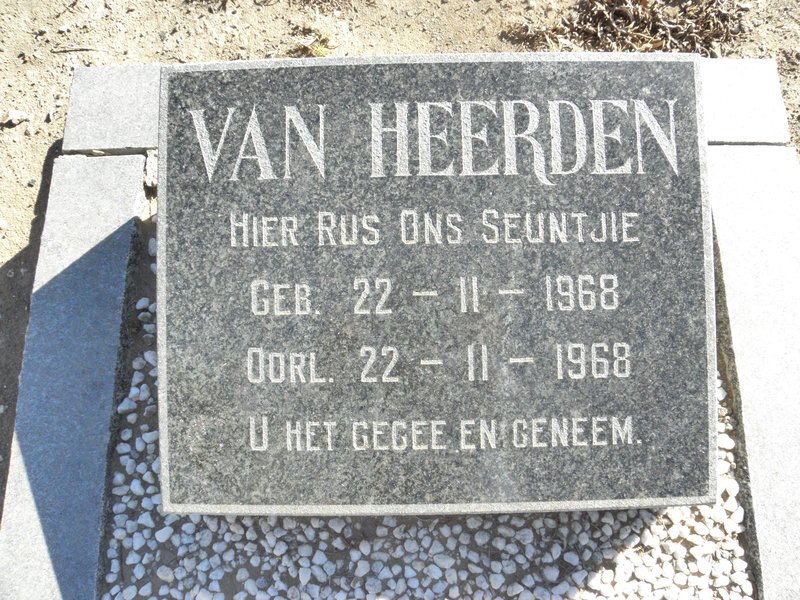 HEERDEN Baba, van 1968-1968