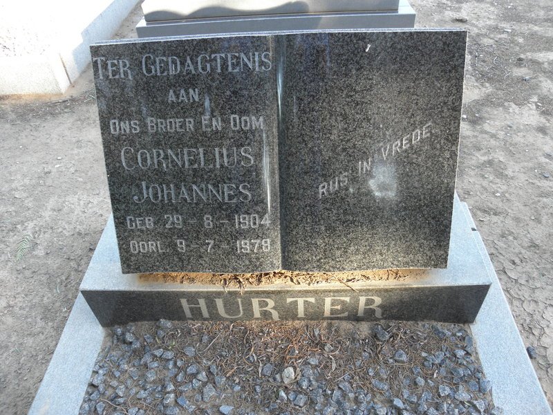 HURTER Cornelius Johannes 1904-1978