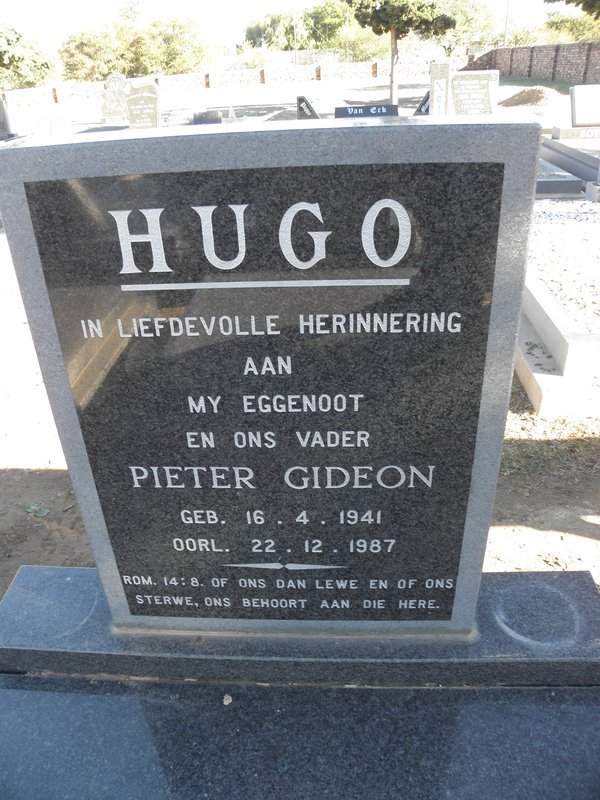 HUGO Pieter Gideon 1941-1987