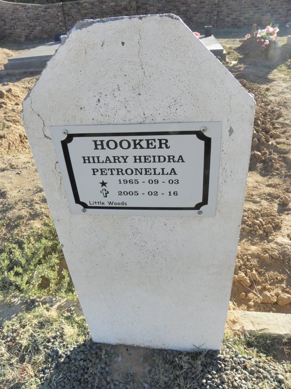 HOOKER Hilary Heidra Petronella 1965-2005