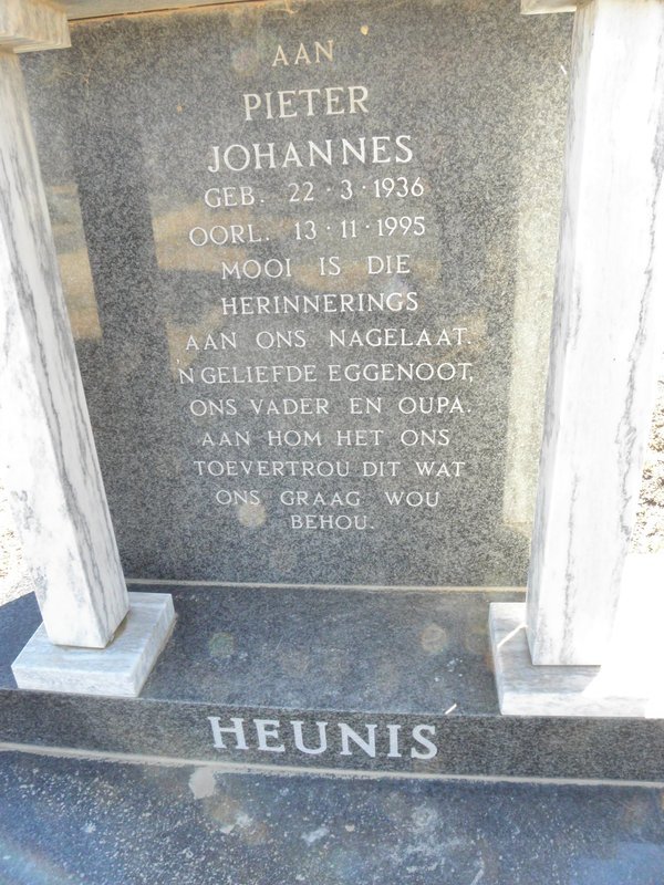 HEUNIS Pieter Johannes 1936-1995