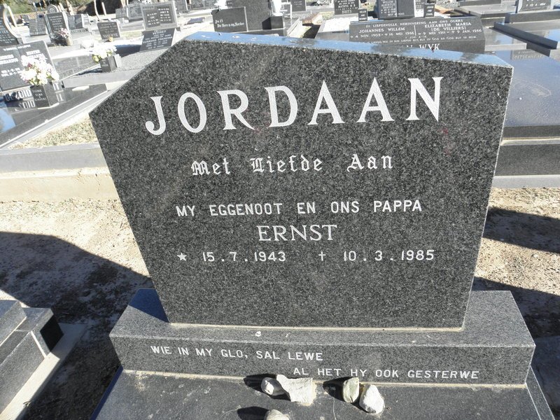 JORDAAN Ernst 1943-1985
