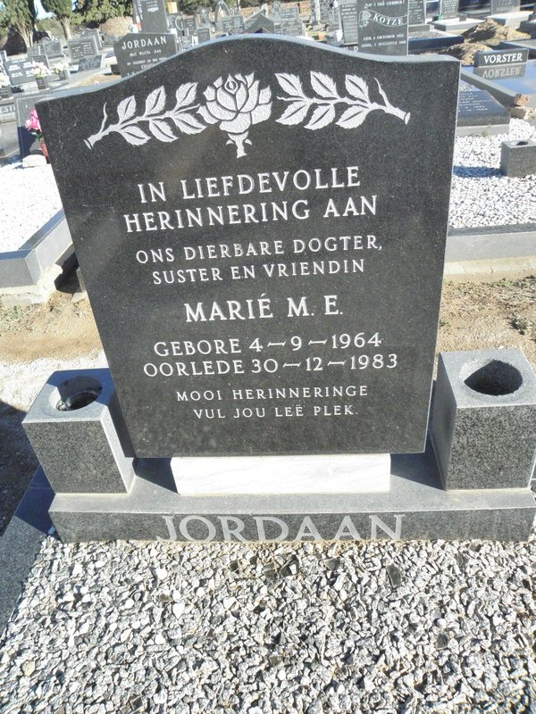 JORDAAN Marie M.E. 1964-1983
