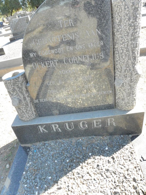 KRUGER Ockert Corenlius 1909-1973