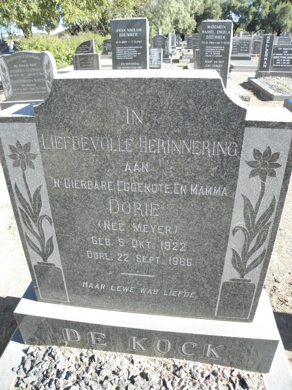 KOCK Dorie, de nee MEYER 1922-1966