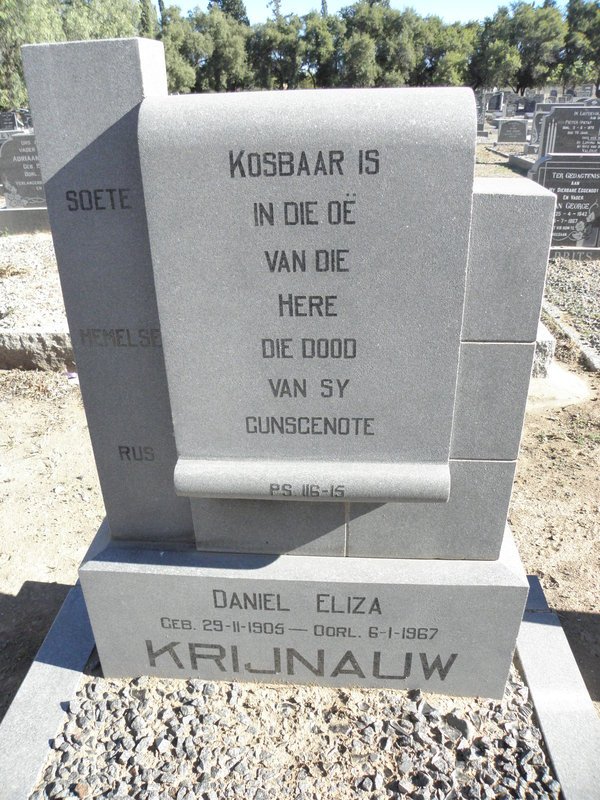 KRIJNAUW Daniel Eliza 1905-1967