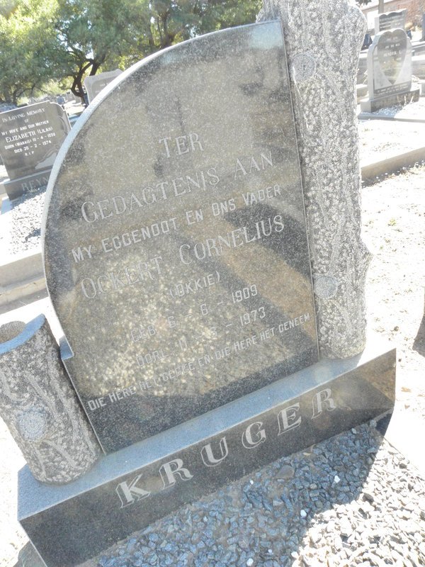 KRUGER Ockert Corenlius 1909-1973 