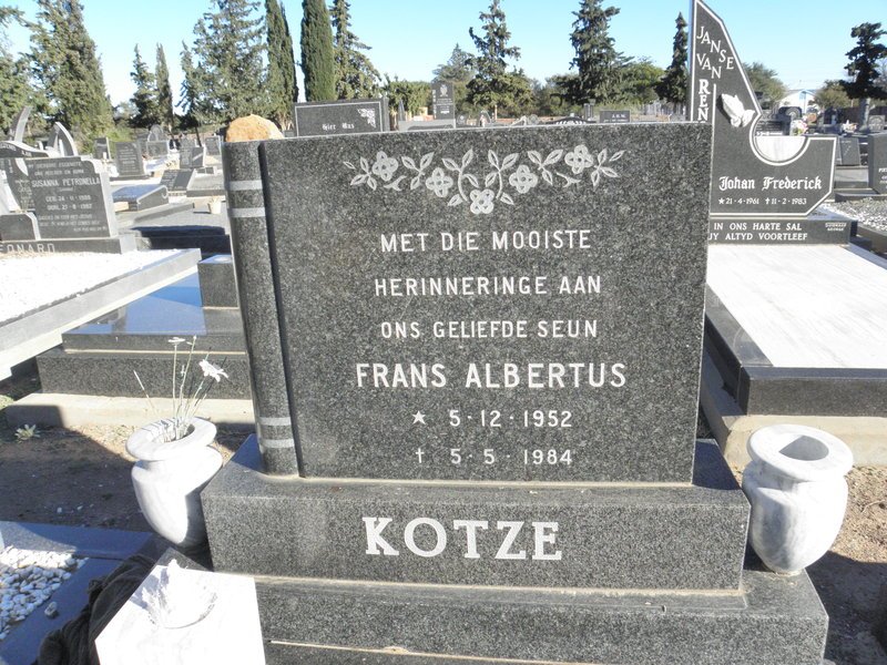 KOTZE Frans Albertus 1952-1984