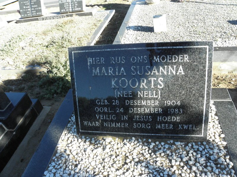 KOORTS Maria Susanna nee NEL 1904-1983