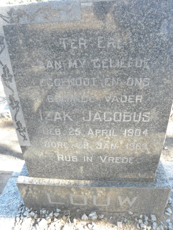 LOUW Izak Jacobus 1904-1963