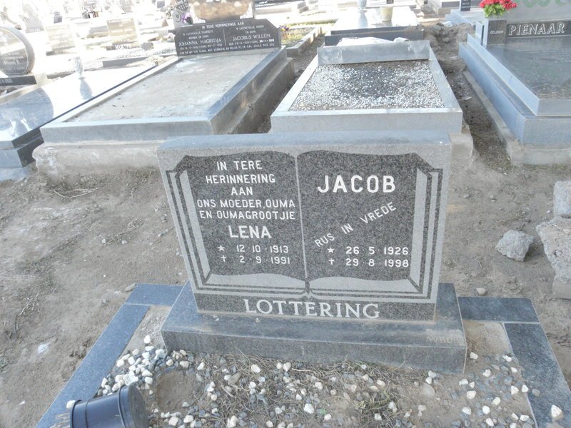 LOTTERING Jacob 1926-1998 &amp; Lena 1913-1991