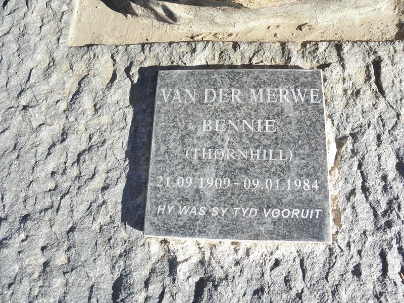 MERWE Bennie, van der 1909-1984