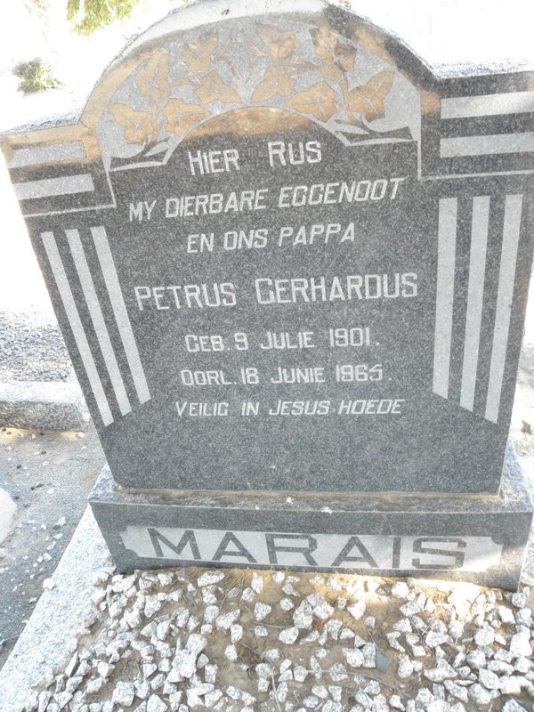 MARAIS Petrus Gerhardus 1901-1965