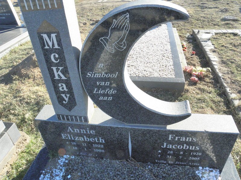 McKAY Frans Jacobus 1920-2005 &amp; Annie Elizabeth 1922-1998