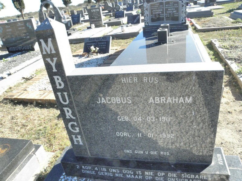 MYBURGH Jacobus Abraham 1911-1992