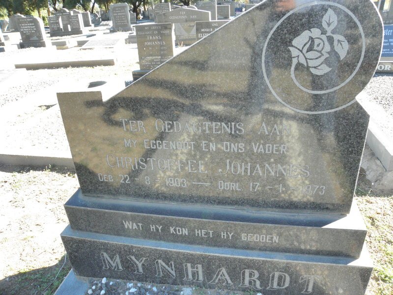 MYNHARDT Christoffel Johannes 1903-1973