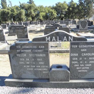 MALAN Willem Stephanus 1925-1982 &amp; Dina Carolina 1925-2010