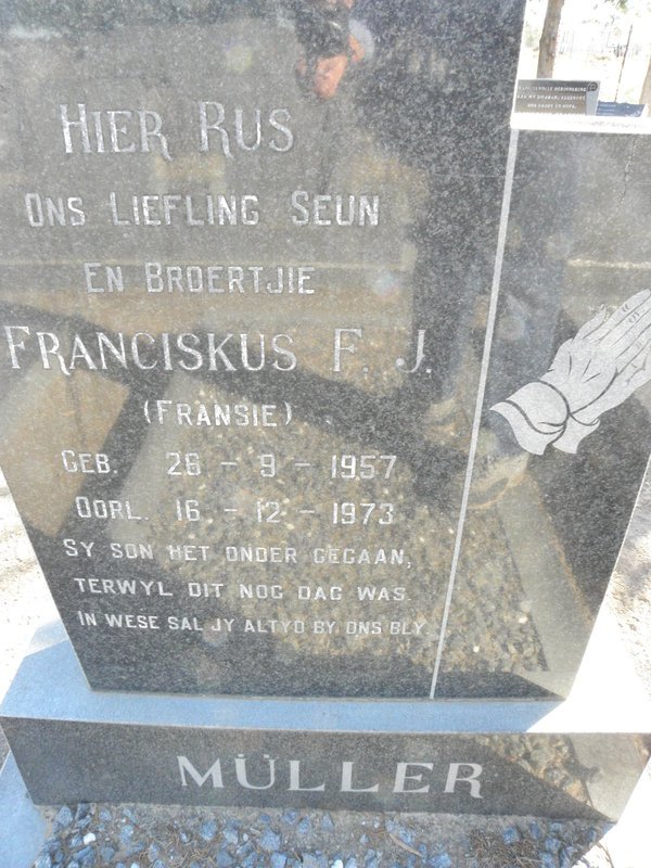 MULLER Franciskus F.J. 1957-1973
