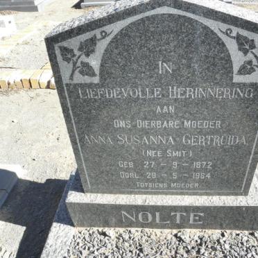 NOLTE Anna Susanna Gertruida nee SMIT 1872-1964 