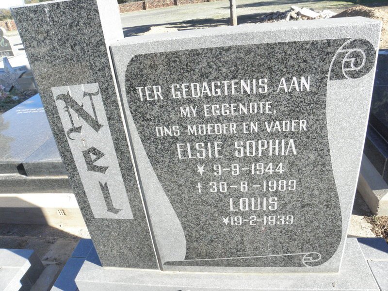 NEL Louis 1939- &amp; Elsie Sophia 1944-1989
