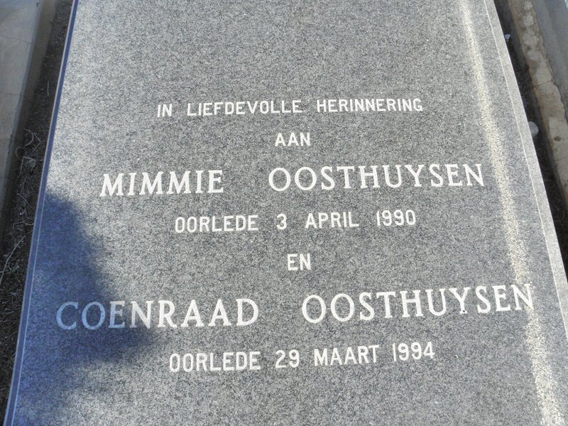 OOSTHYSEN Coenraad -1994 &amp; Mimmie -1990