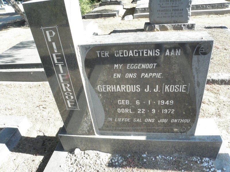PIETERSE Gerhardus J.J. 1949-1972